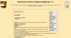 Desktop Screenshot of historischervereinlandkreishassberge.de